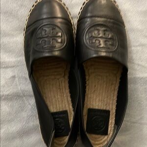 Tory Burch Black Espadrille Flats